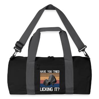 Funny Geology Gift Lapidary Apparel Rock Collector - Recycled Duffel Bag - black/graphite grey - Front