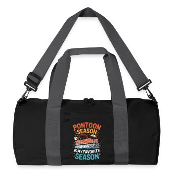  Pontoon Season Is My Favorite Season Lustiger - Recycelte Duffel Bag - Schwarz/Graphitgrau - Vorne