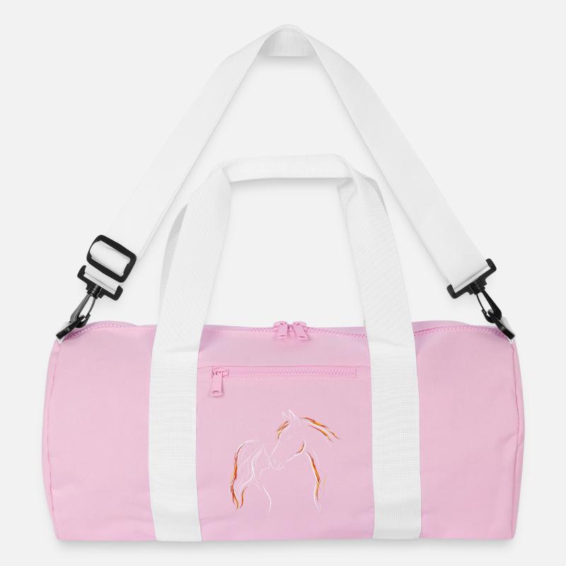 Pferdemädchen-Silhouette Recycelte Duffel Bag