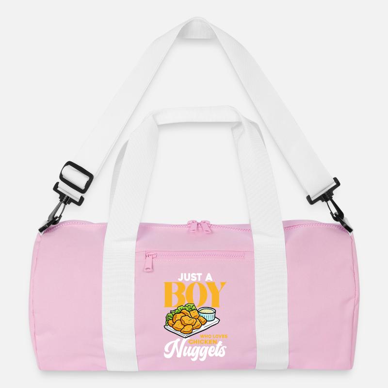 Nur ein Junge liebt Nuggets Recycelte Duffel Bag
