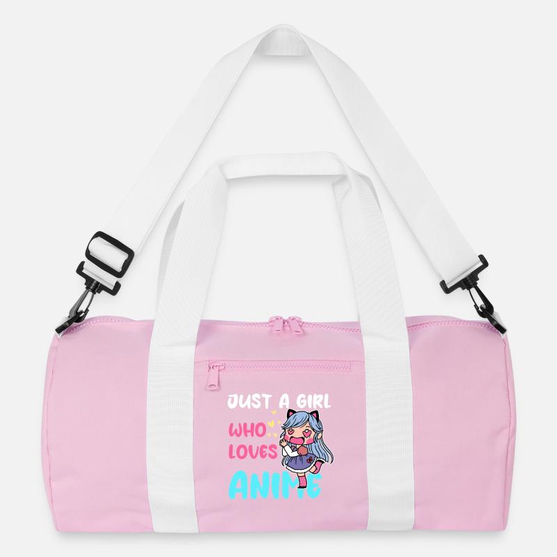 Mädchen liebt Anime Chibi Recycelte Duffel Bag