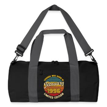 Legend Born In February 1996 30 Years Anniversary - Recycled Duffel Bag - black/graphite grey - Front