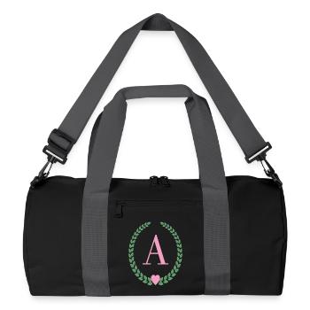 Buchstabe A-Monogramm - Recycelte Duffel Bag - Schwarz/Graphitgrau - Vorne