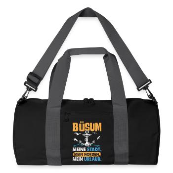 BÜSUM MA VILLE MON NORD MES VACANCES Drôle - Sac de sport recyclé - noir/gris graphite - Devant