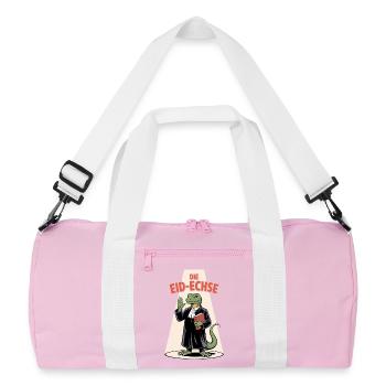 The Eid Lizard in Judge Look Cartoon - Recycled Duffel Bag - pink/white - Front