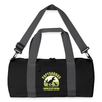 Papysaurus comme Un Papy Normal humour - Sac de sport recyclé - noir/gris graphite - Devant