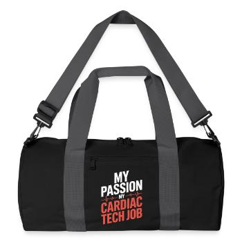 Cardiac Tech My Passion My Cardiac Sonography - Recycled Duffel Bag - black/graphite grey - Front
