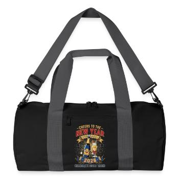 Santé à la nouvelle année 2026 Célébrez les bons moments - Sac de sport recyclé - noir/gris graphite - Devant