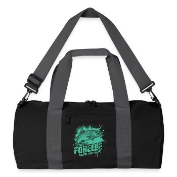 Trout – Beauty on the hook - Recycled Duffel Bag - black/graphite grey - Front