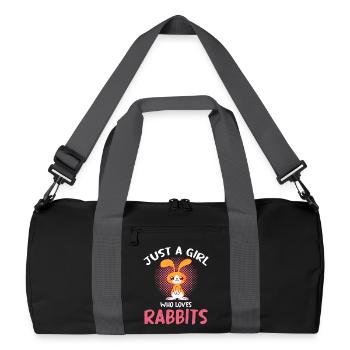 Une seule fille aime les lapins - Sac de sport recyclé - noir/gris graphite - Devant