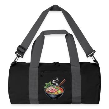 Bol de ramen avec agneau et citron vert - Sac de sport recyclé - noir/gris graphite - Devant