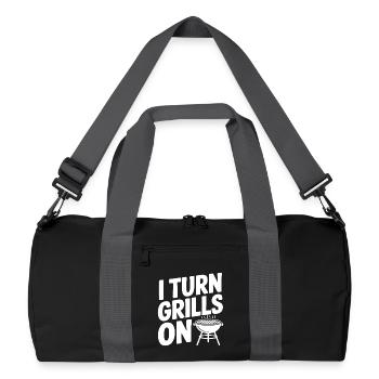 J'allume les grils - Sac de sport recyclé - noir/gris graphite - Devant