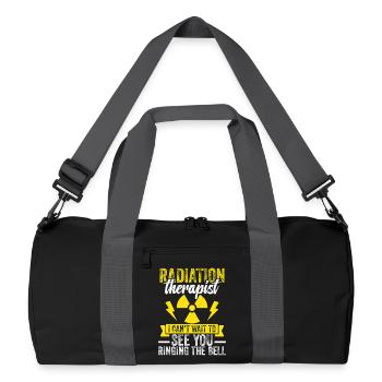  Radiology Technician Rad Tech Badge Radiation - Recycled Duffel Bag - black/graphite grey - Front