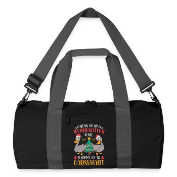 Christmas Christmas Gifts - Recycled Duffel Bag - black/graphite grey - Front