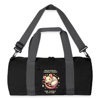 Quête principale : Démonter les préjugés | Rat domestique - Sac de sport recyclé - noir/gris graphite - Devant