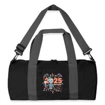2025 Survivor Skeleton Party Celebration - Recycled Duffel Bag - black/graphite grey - Front
