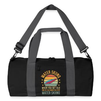 Funny Water Skiing Designs for Men Women Water - Recycled Duffel Bag - black/graphite grey - Front