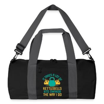 Fitness Fanatics A Lot Kettlebells To Swing - Recycled Duffel Bag - black/graphite grey - Front
