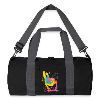 Skeleton Bobsleigh Winter Sports Sled - Recycled Duffel Bag - black/graphite grey - Front