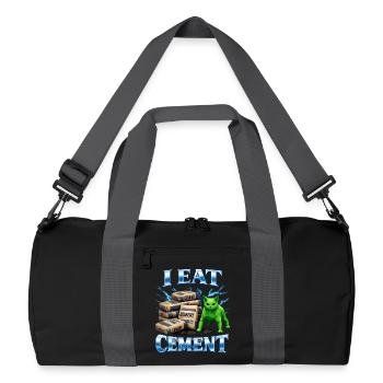 Je mange du ciment Je mange du ciment Chat - Sac de sport recyclé - noir/gris graphite - Devant