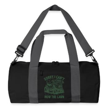 Désolé, je ne peux pas, je dois tondre la pelouse - Sac de sport recyclé - noir/gris graphite - Devant