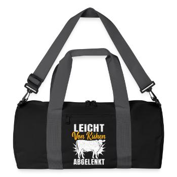 Easily distracted by cows - Recycled Duffel Bag - black/graphite grey - Front