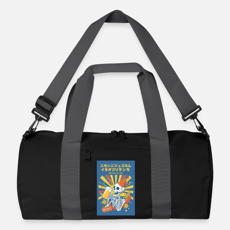 Silvester 2026 Skeleton Party Feier Recycelte Duffel Bag