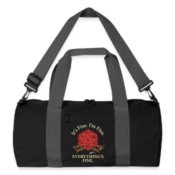 Everything okay! – Critical Failure RPG - Recycled Duffel Bag - black/graphite grey - Front