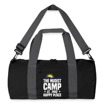 Naturisme, nudisme, symbole, Freedom Lover, Nudist Camp - Sac de sport recyclé - noir/gris graphite - Devant