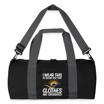 Nudité Camp nudiste Nudiste Camp Naturisme - Sac de sport recyclé - noir/gris graphite - Devant