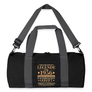 70 Years Perfectly Aged 1956 Vintage - Recycled Duffel Bag - black/graphite grey - Front