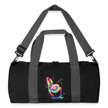 Skeleton Bobsleigh Winter Sports Sled - Recycled Duffel Bag - black/graphite grey - Front
