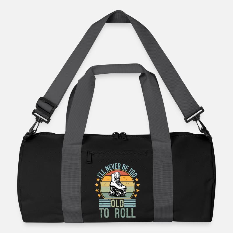 Never Too Old To Roll Derby Roller Skating Roll Recycelte Duffel Bag