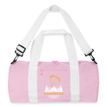 Paraglider SKYSCRAPER FUNNY - Recycled Duffel Bag - pink/white - Front