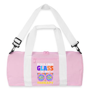 Art du vitrail Artiste du vitrail - Sac de sport recyclé - rose/blanc - Devant