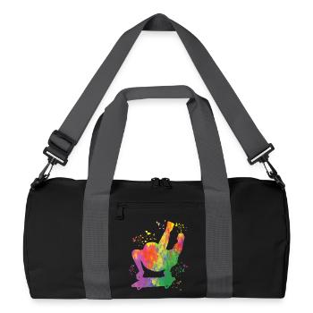Skeleton Bobsleigh Winter Sports Sled - Recycled Duffel Bag - black/graphite grey - Front