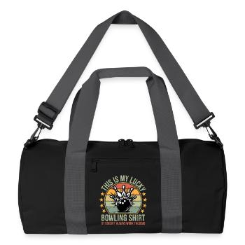Équipe de bowling vintage drôle : voici mon arc porte-bonheur - Sac de sport recyclé - noir/gris graphite - Devant