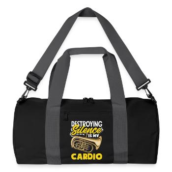 Vintage Euphonium Spieler - Recycelte Duffel Bag - Schwarz/Graphitgrau - Vorne