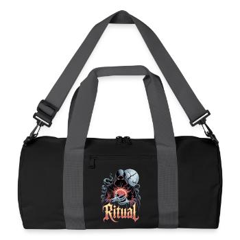 Symbole rituel occulte du magicien noir Pleine Lune - Sac de sport recyclé - noir/gris graphite - Devant