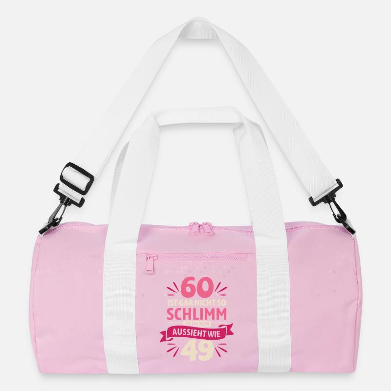 60 ist gar nicht so schlimm - Spruch Recycelte Duffel Bag
