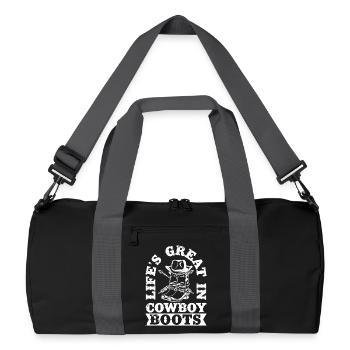 Équitation de rodéo Grandes bottes de cowboy Cowboy - Sac de sport recyclé - noir/gris graphite - Devant