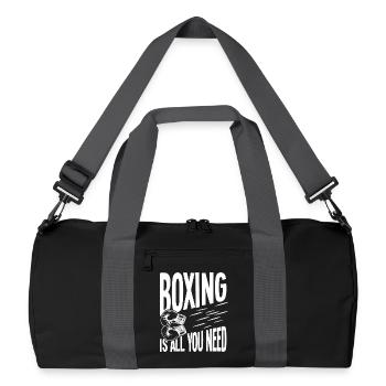 Boxen ist alles, was du brauchst - Recycelte Duffel Bag - Schwarz/Graphitgrau - Vorne