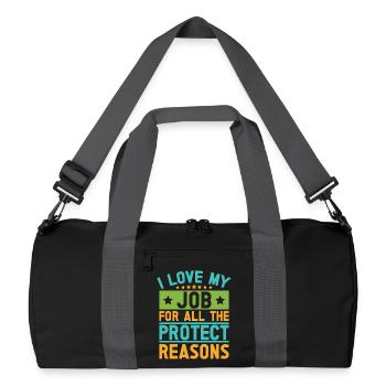 Agent d’assurance Love My Job Courtier d’assurance drôle - Sac de sport recyclé - noir/gris graphite - Devant