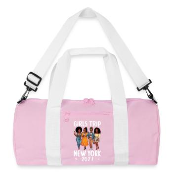 New York Girls Trip 2027 - Recycled Duffel Bag - pink/white - Front