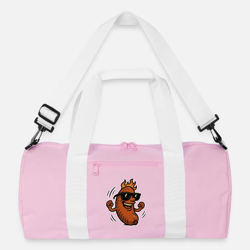 Bratwurst with sunglasses Recycled Duffel Bag