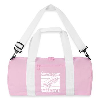 Harmonica Musican Gimme Some Harmonica - Recycled Duffel Bag - pink/white - Front