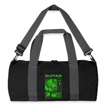 Gitarrist, Rockgitarrist, Streetwear-Musiker - Recycelte Duffel Bag - Schwarz/Graphitgrau - Vorne