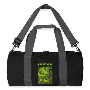 Gitarrist, Rockgitarrist, Streetwear-Musiker - Recycelte Duffel Bag - Schwarz/Graphitgrau - Vorne