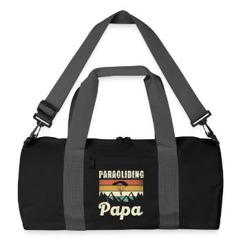 Motif du papa parapente - Sac de sport recyclé - noir/gris graphite - Devant