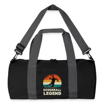 Look rétro de Dodgeball Legend - Sac de sport recyclé - noir/gris graphite - Devant